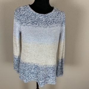 Beautiful  blue and cream sweater.